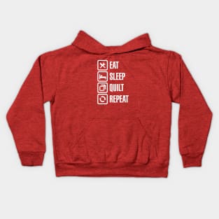 Eat Sleep Quilt Repeat Kids Hoodie